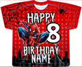 Spider Man Birthday All Over Print T-Shirt | Personalized T-Shirt | Birthday Shirt | 3D Shirt | Birthday Gift | Kids Shirt | Custom Birthday Shirt (Copy)