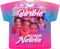 Barbie Birthday All Over Print T-Shirt | Personalized T-Shirt | Birthday Shirt | 3D Shirt | Birthday Gift | Kids Shirt | Custom Birthday Shirt (Copy)